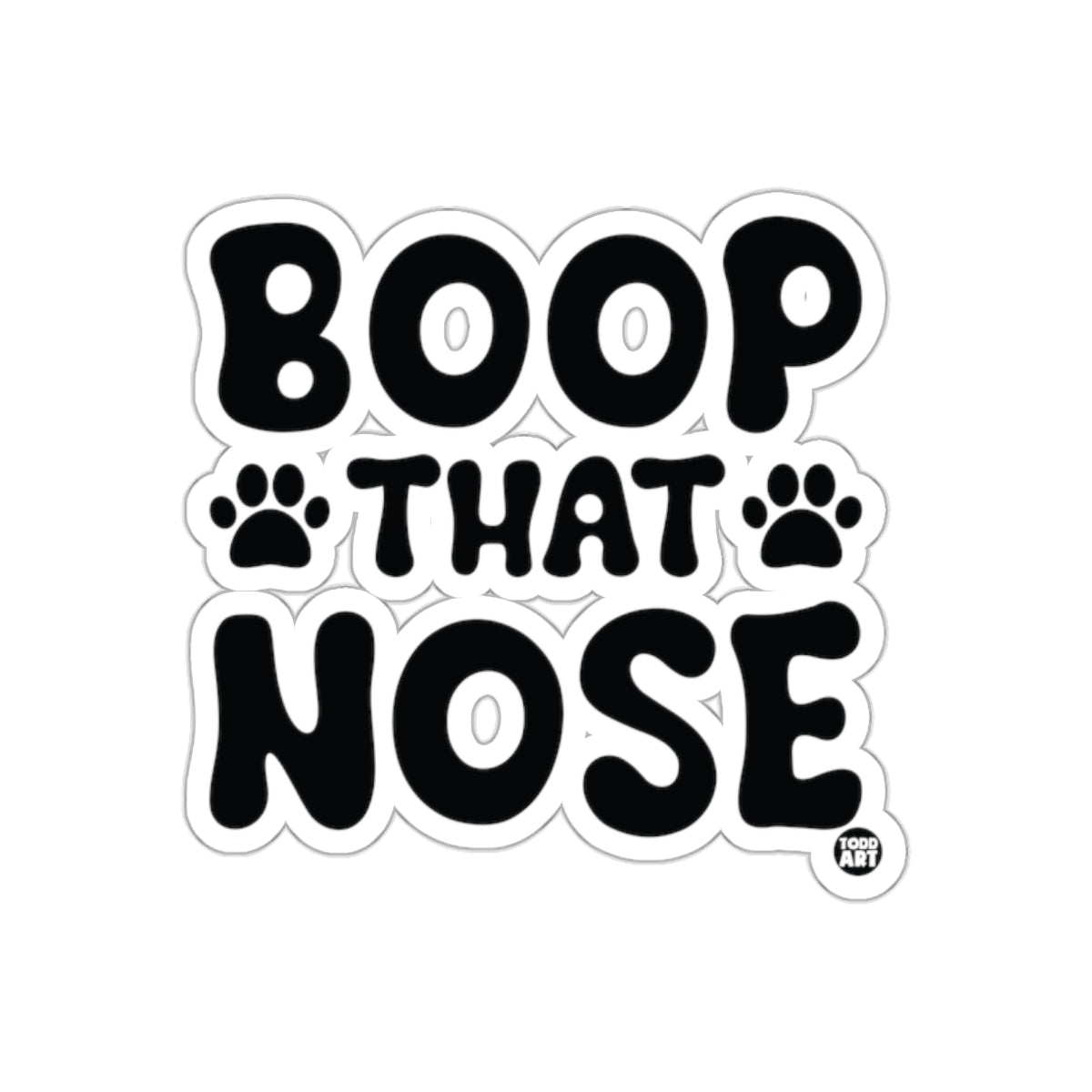 Boop That Nose Cute Animal Lover Sticker Decal