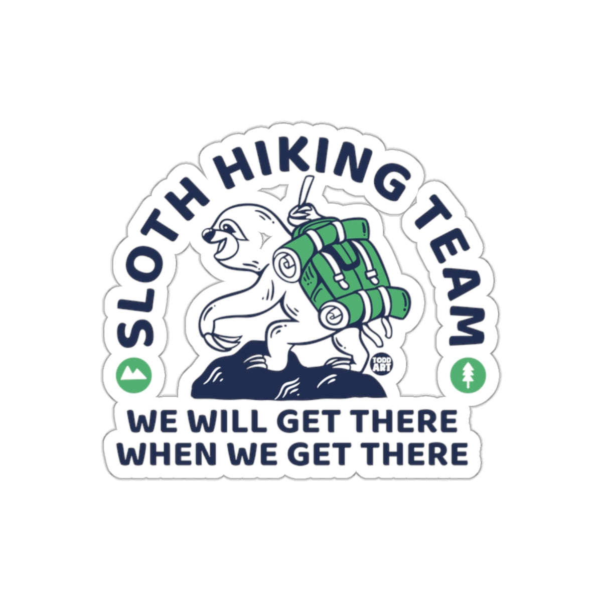 Sloth Hiking Team Cute Backpack Sloth Hiking Team Stickers