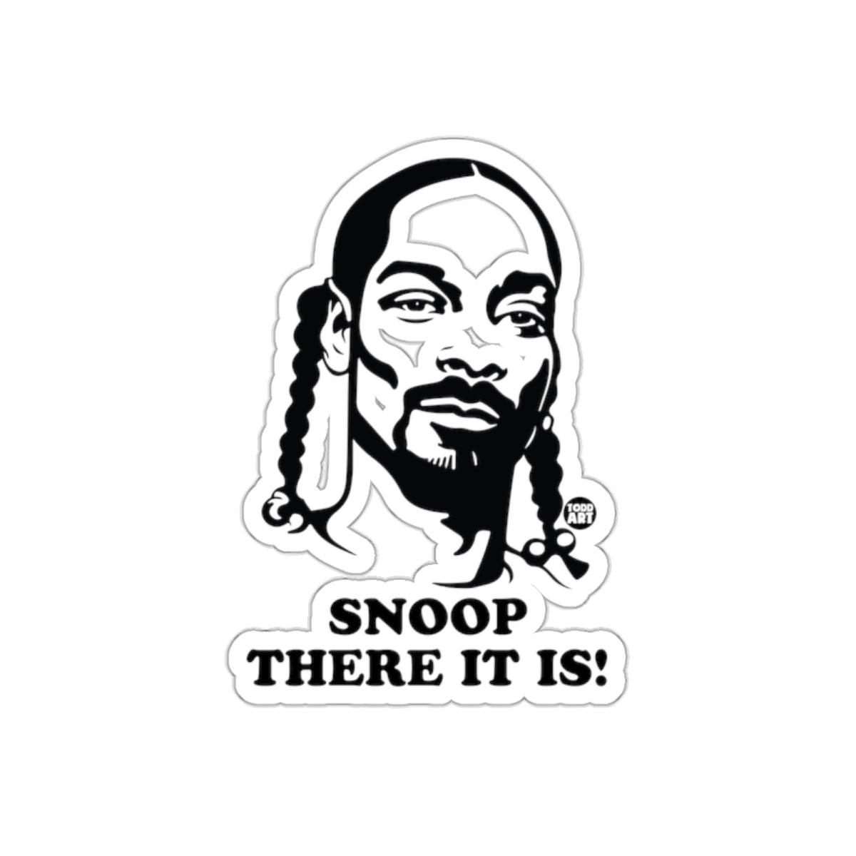 Snoop There It Is Portrait Illustration Design sticker