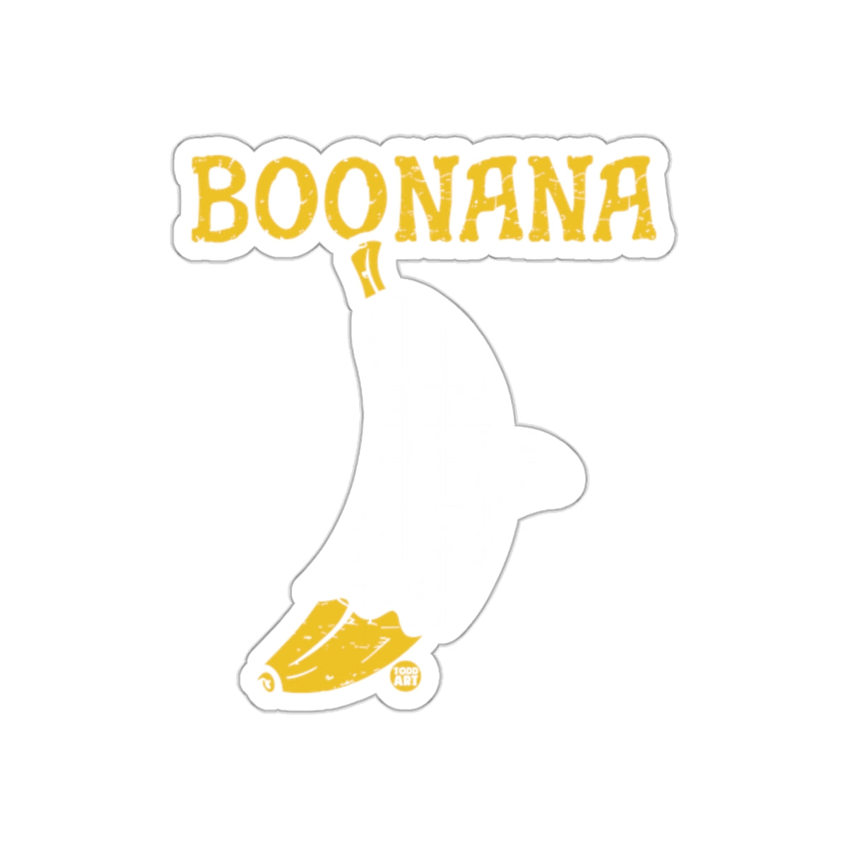 Boonana Funny Banana Ghost Design for Sticker