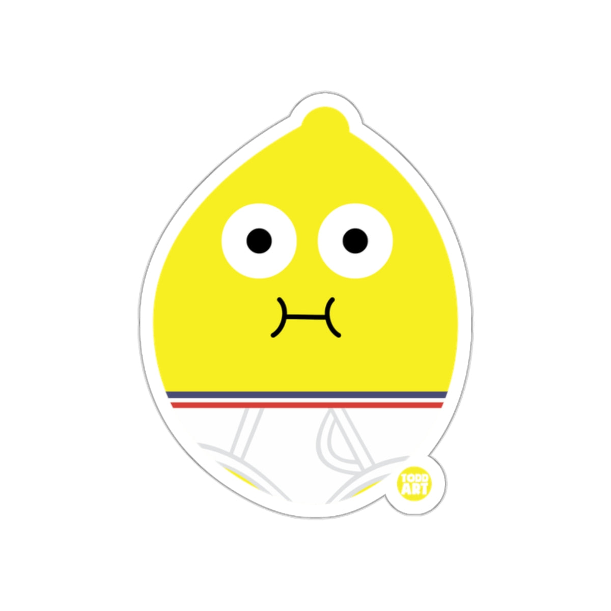 Funny Yellow Character with Surprised Face sticker