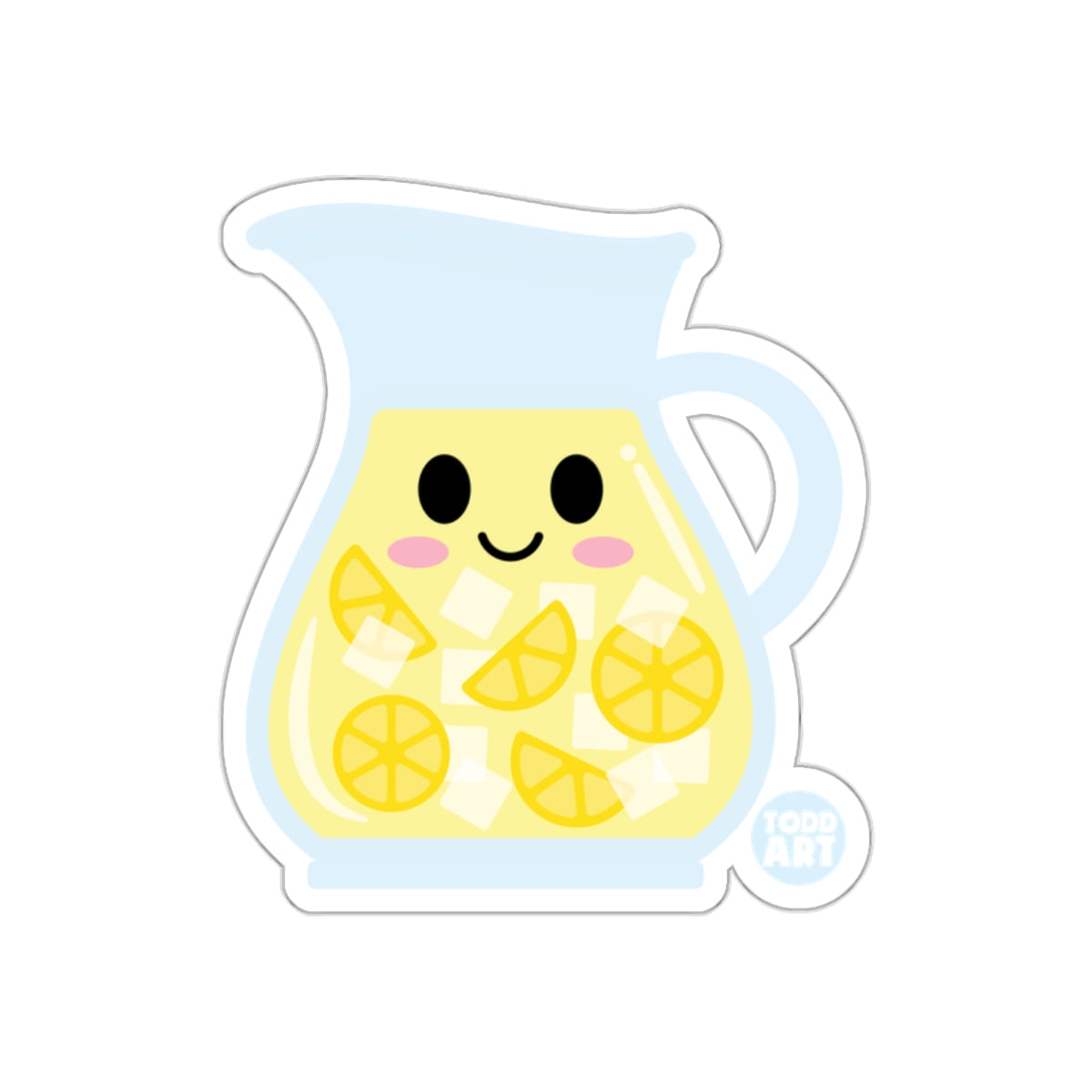 Cute Smiling Lemonade Pitcher Cartoon Sticker