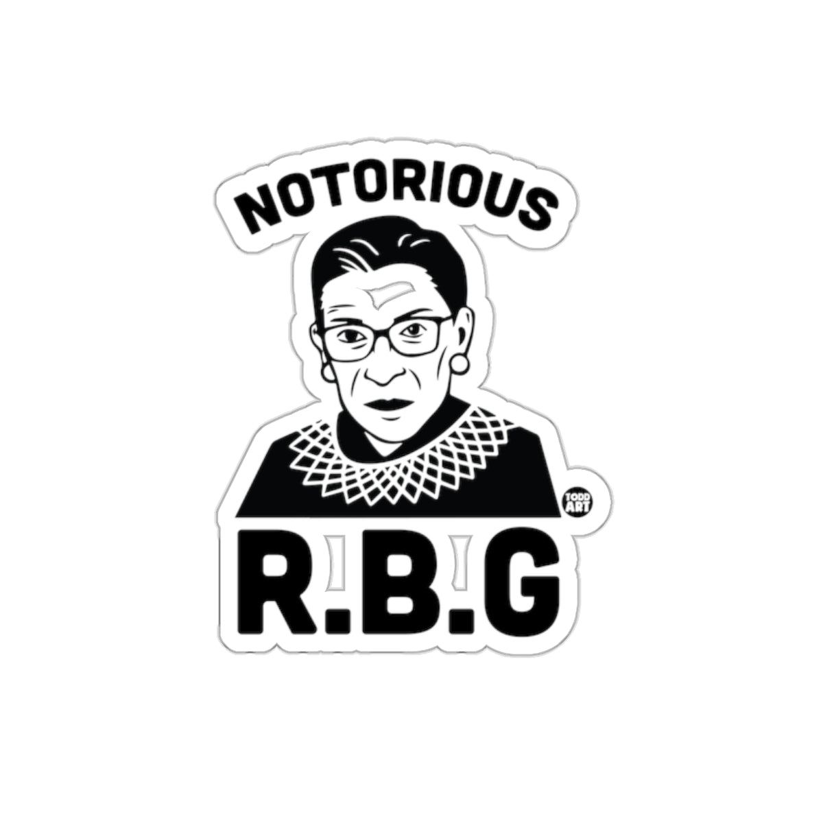 Notorious RBG Black And White Iconic Portrait Stickers