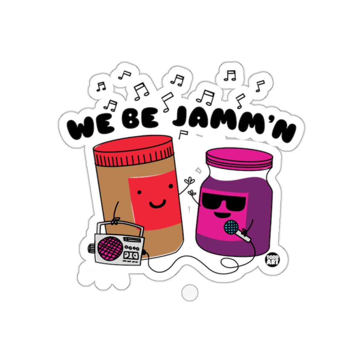 We Be Jammin Peanut Butter and Jam Sticker Product