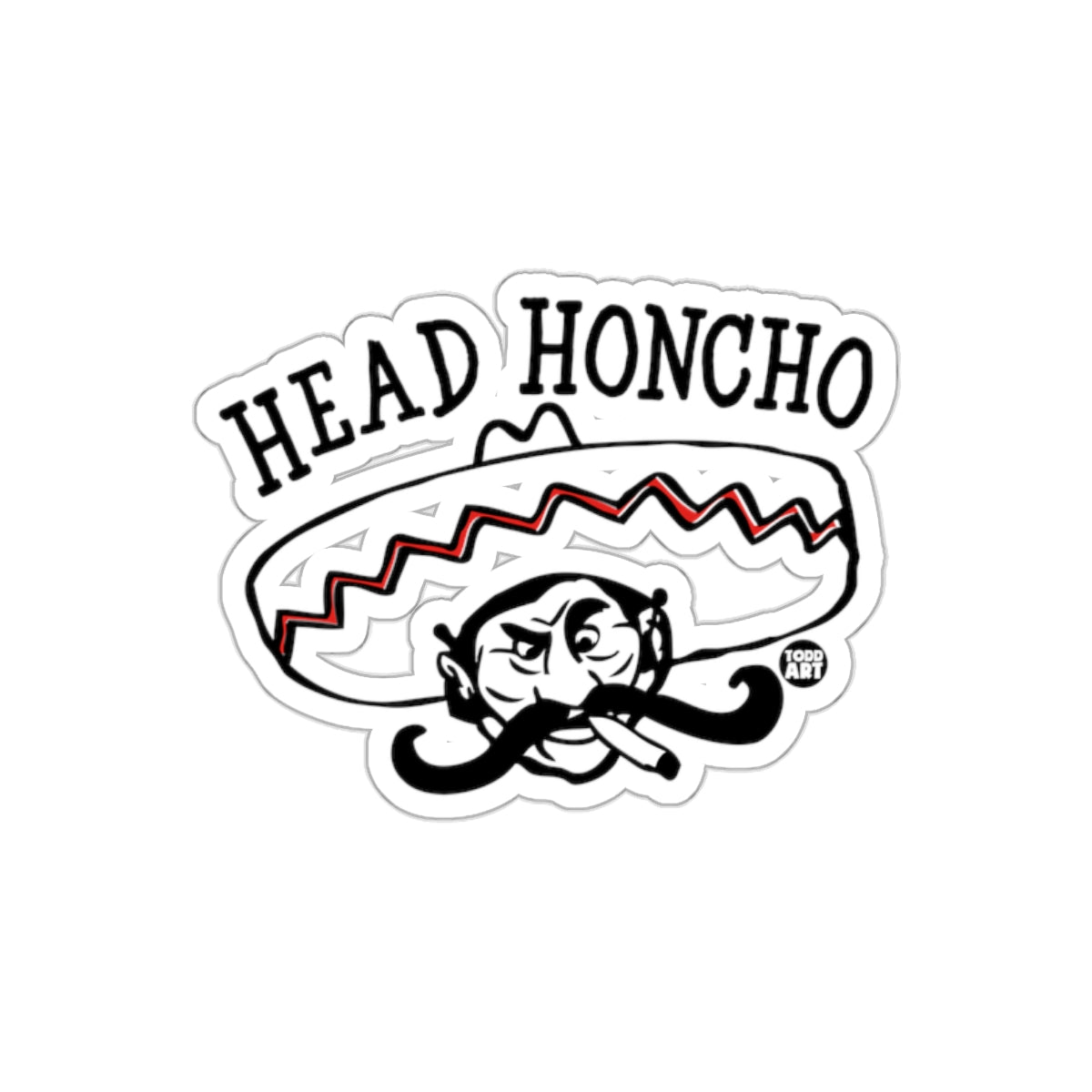 Head Honcho Sombrero Mustache Sticker