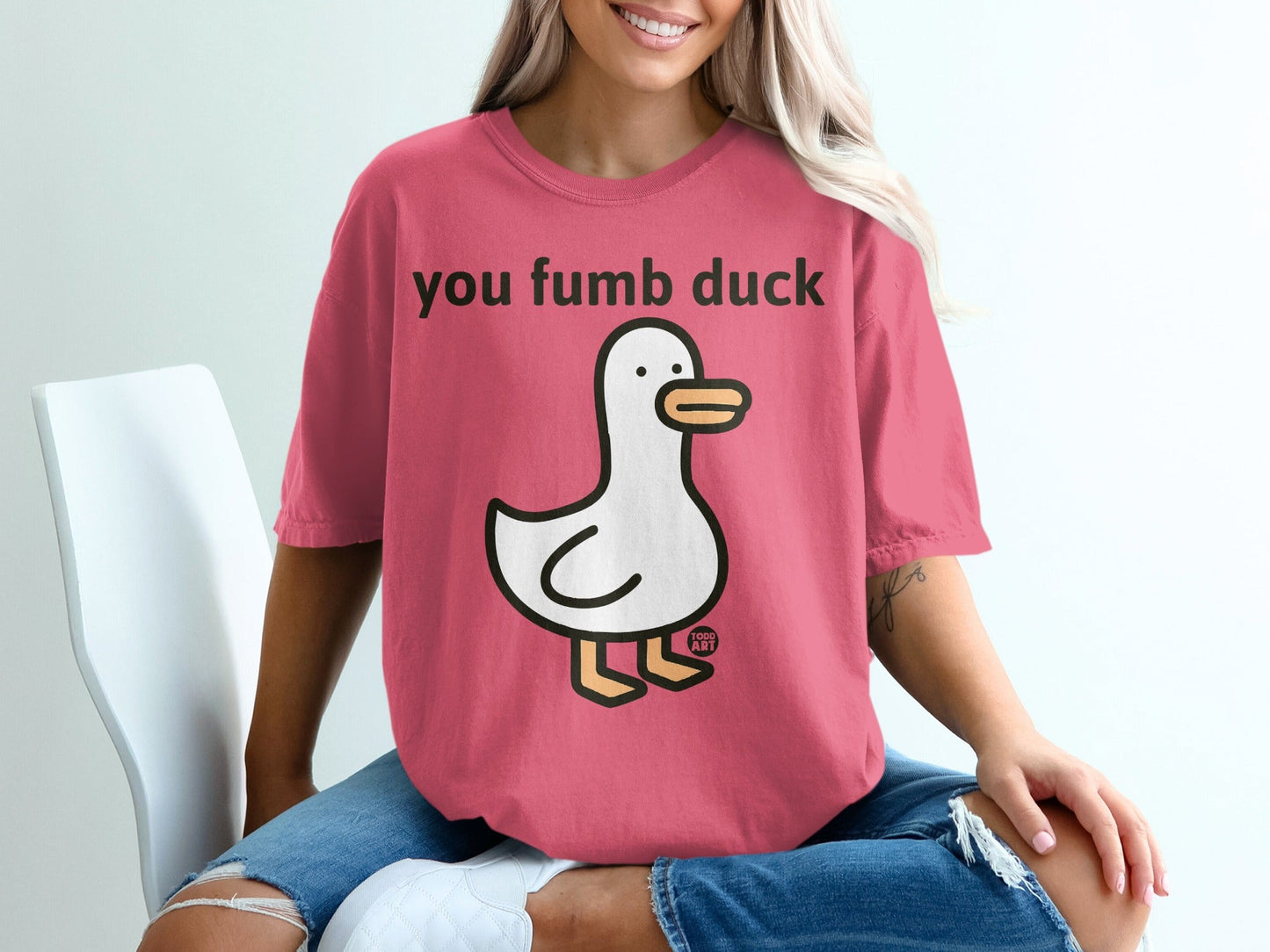 You Fumb Duck Funny Cartoon Duck Graphic T-Shirt