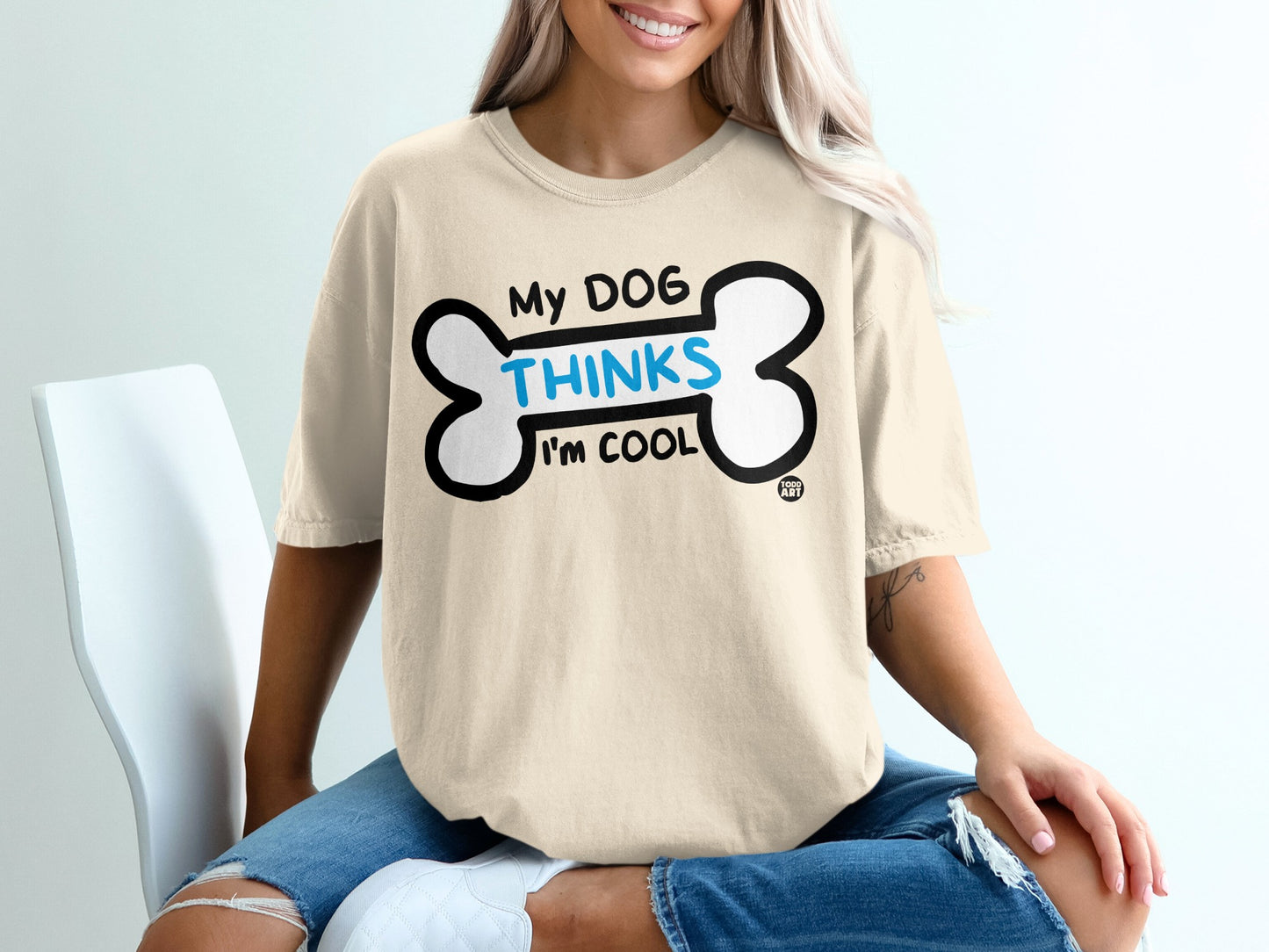 My Dog Thinks I'm Cool Graphic T Shirt