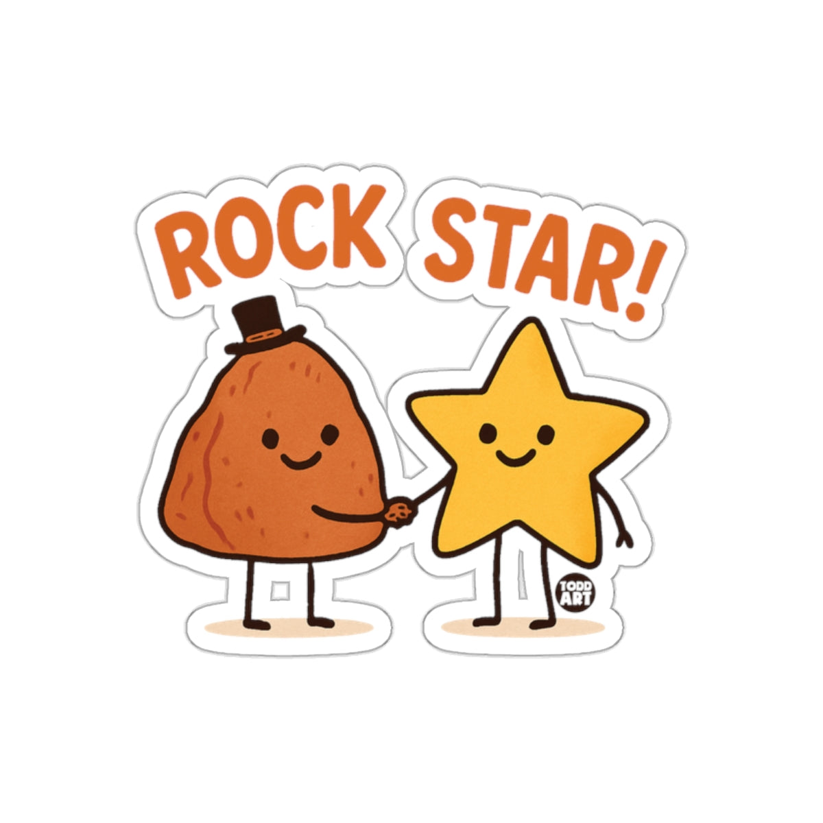 Rock Star Cute Characters Sticker for Fun Posters
