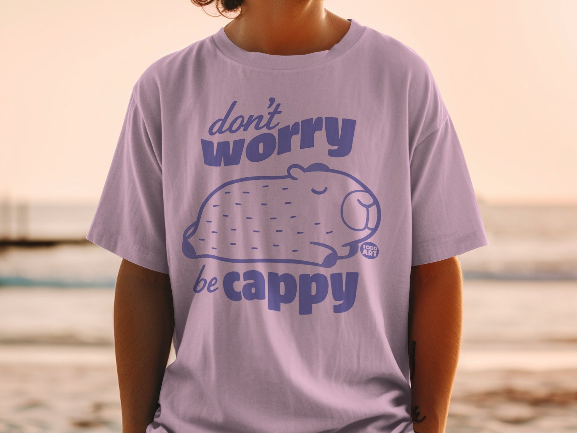 Don't Worry Be Cappy Cute Graphic Tee