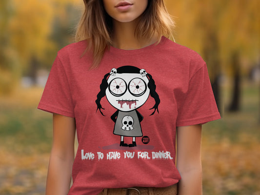 Love to Have You for Dinner Funny Halloween T-shirt