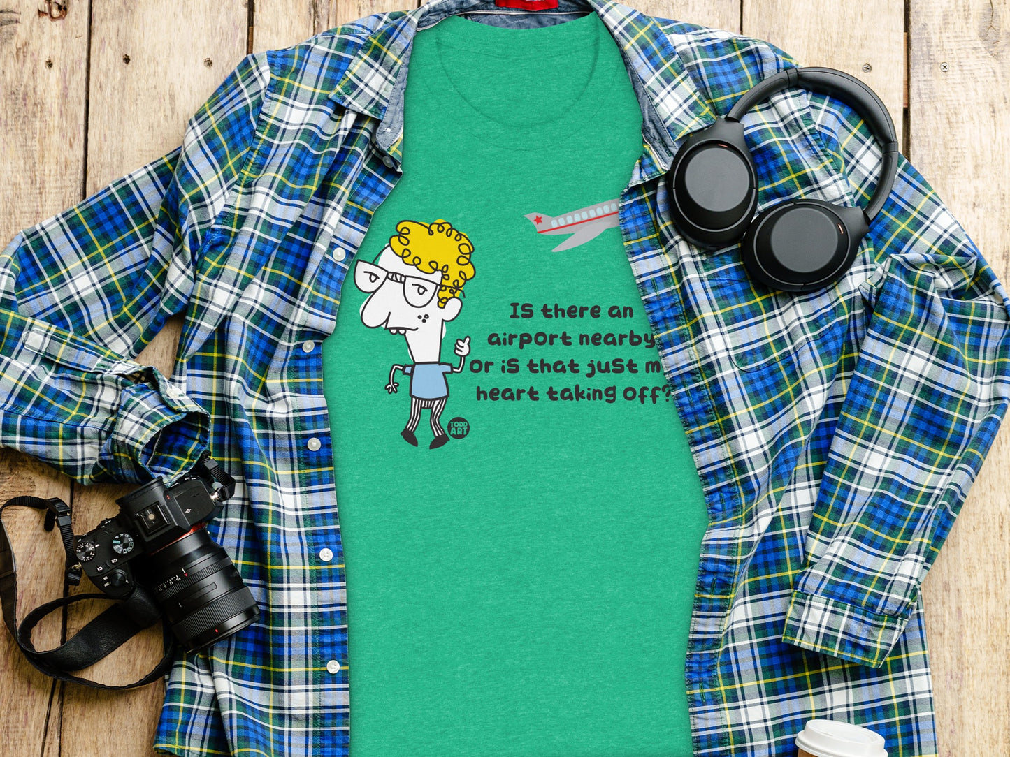 Airport Nearby Graphic Tee for Humorous Style