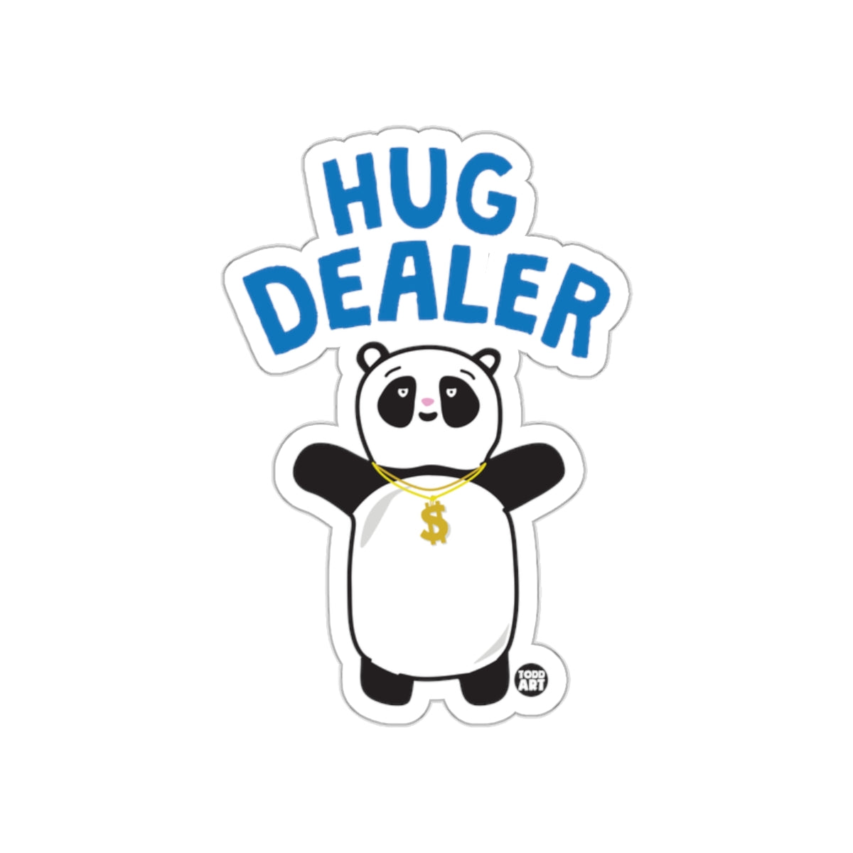 Cute Panda Hug Dealer Motivational Sticker