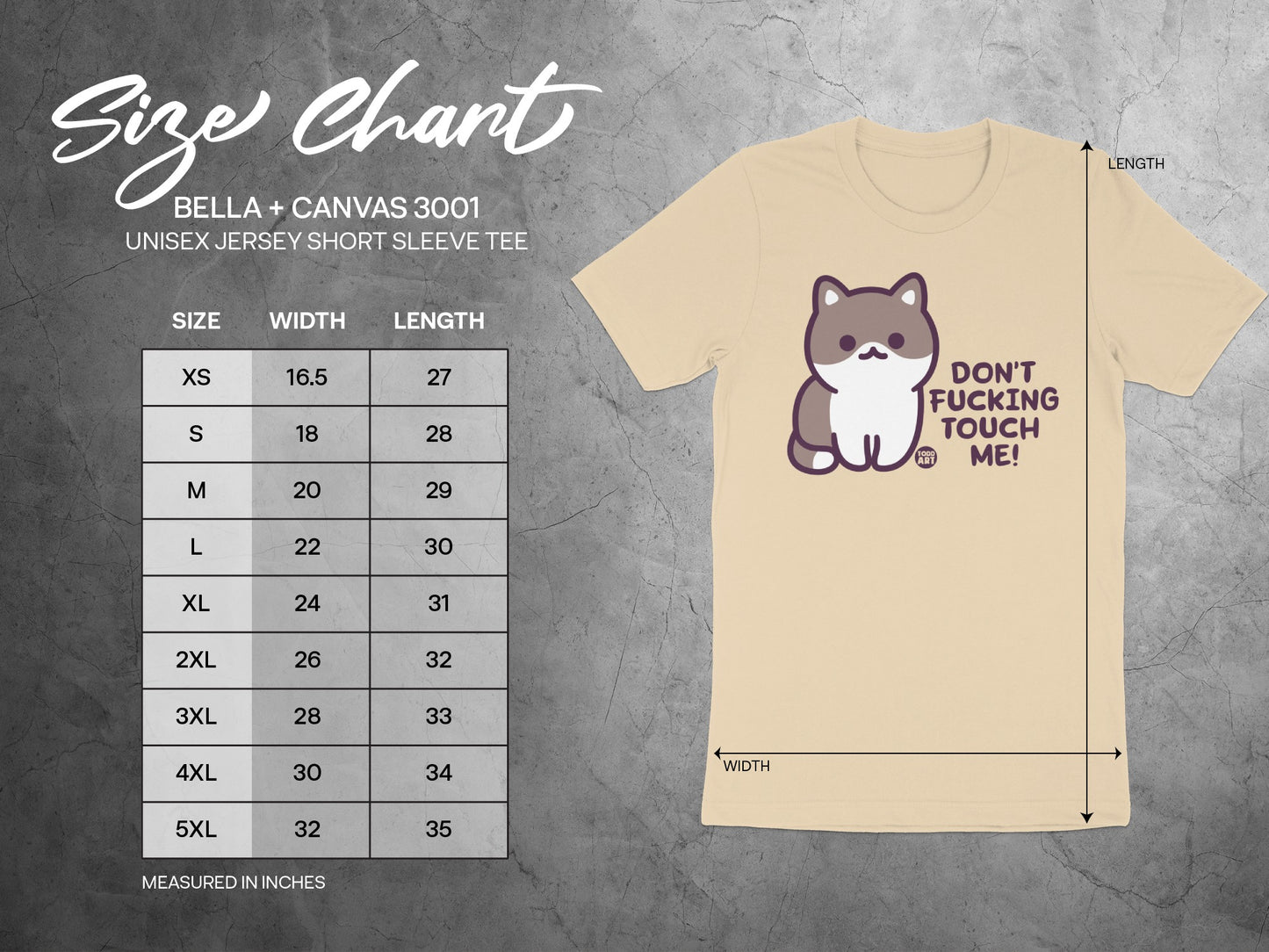 Don't Touch Me Cute Cat Graphic Short Sleeve Tee product