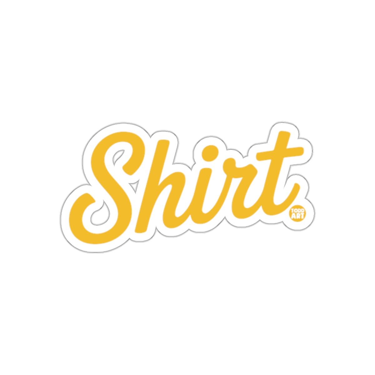 Bold Yellow Shirt Graphic Sticker Product