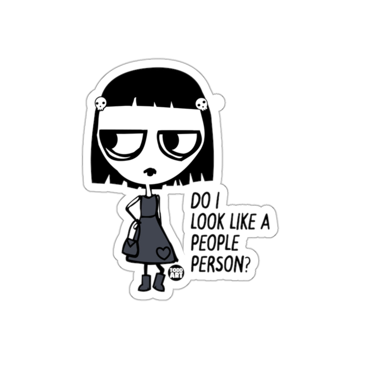 Do I Look Like a People Person Sticker