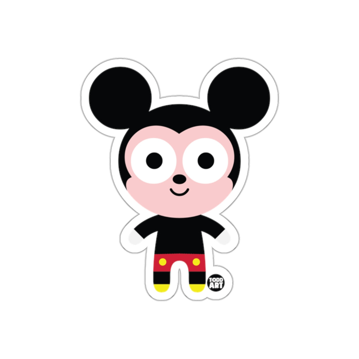 Cute Cartoon Mouse Character Sticker for Kids Fun