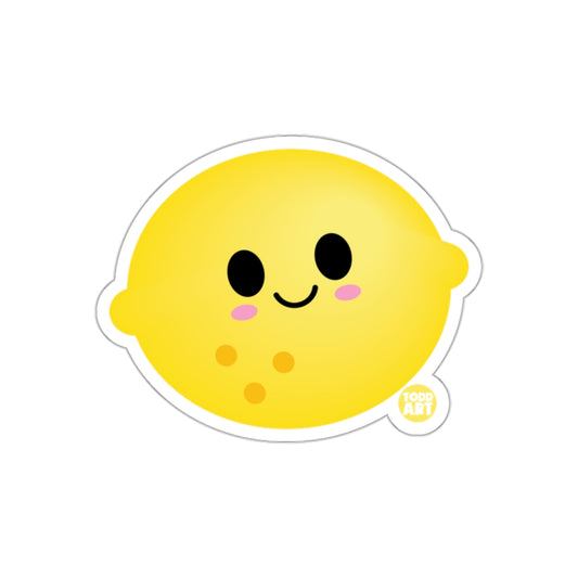 Cute Smiling Yellow Lemon Sticker for Kids Laptop