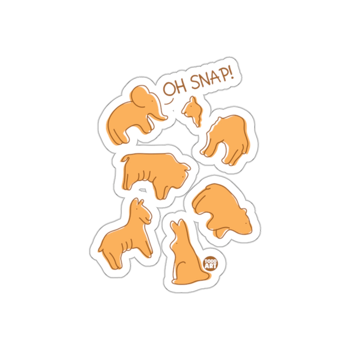 Adorable Cartoon Animal Stickers Set Oh Snap Design