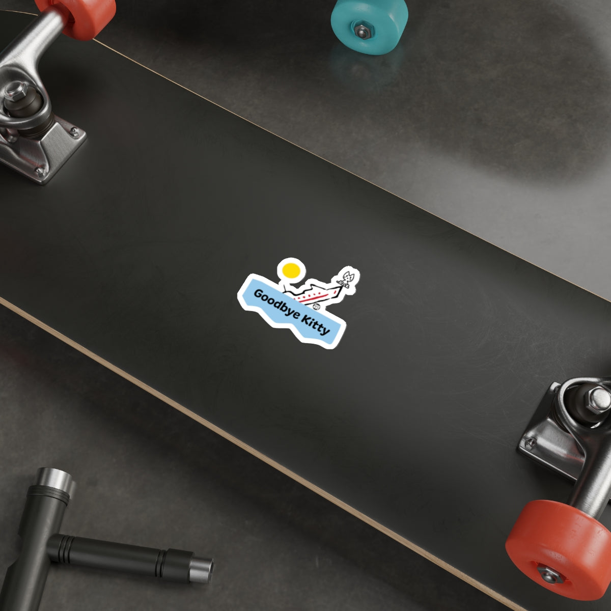 Goodbye Kitty Skateboard Stickers for Skaters