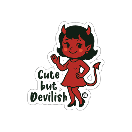 Cute but Devilish Red Devil Character Sticker