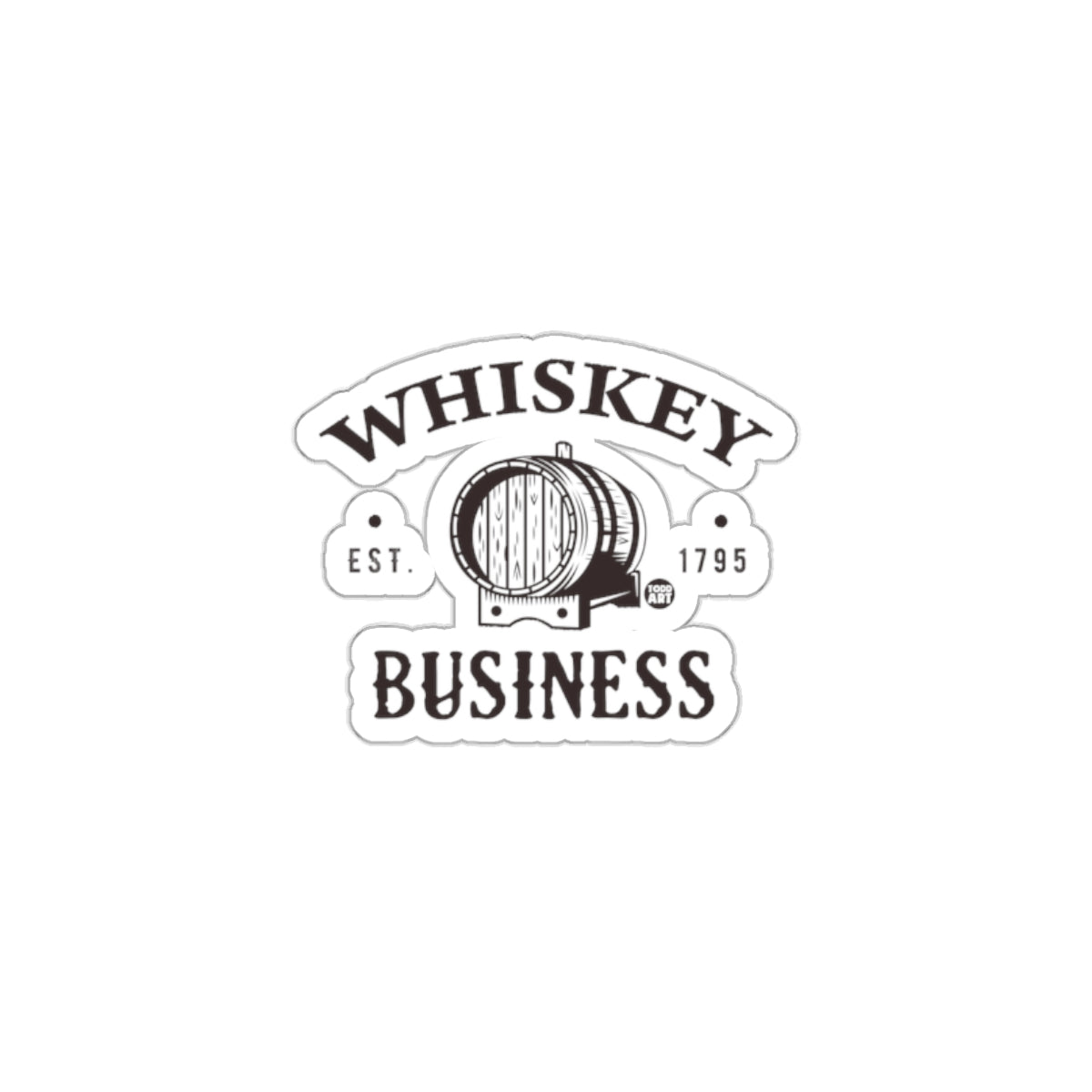 Whiskey Business Rustic Design Sticker Product