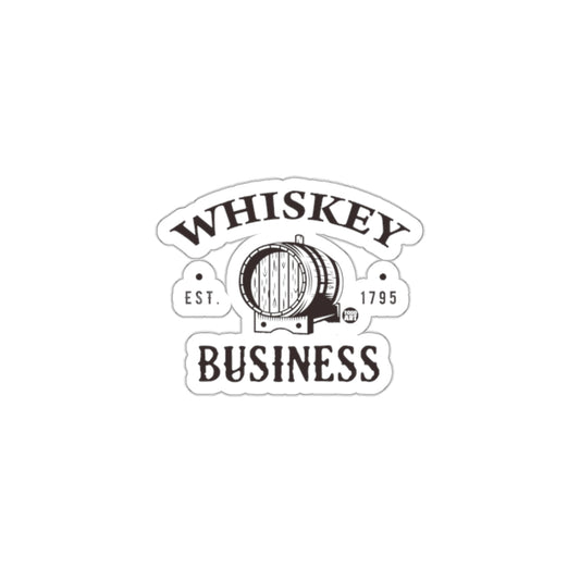 Whiskey Business Rustic Design Sticker Product