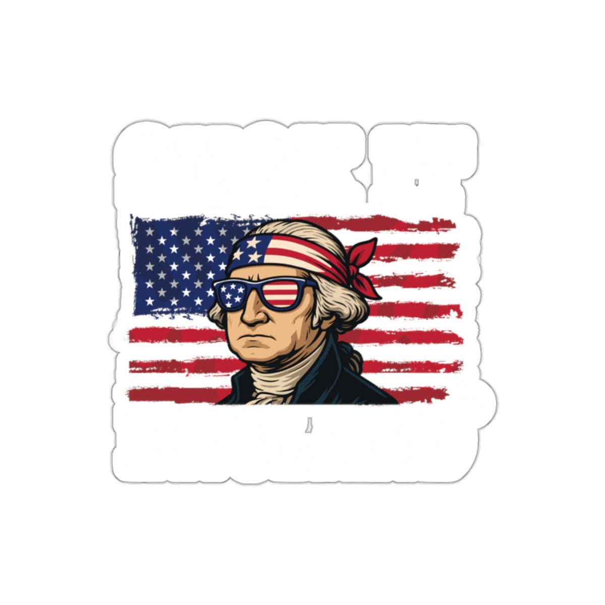 Patriotic American George Washington Sticker