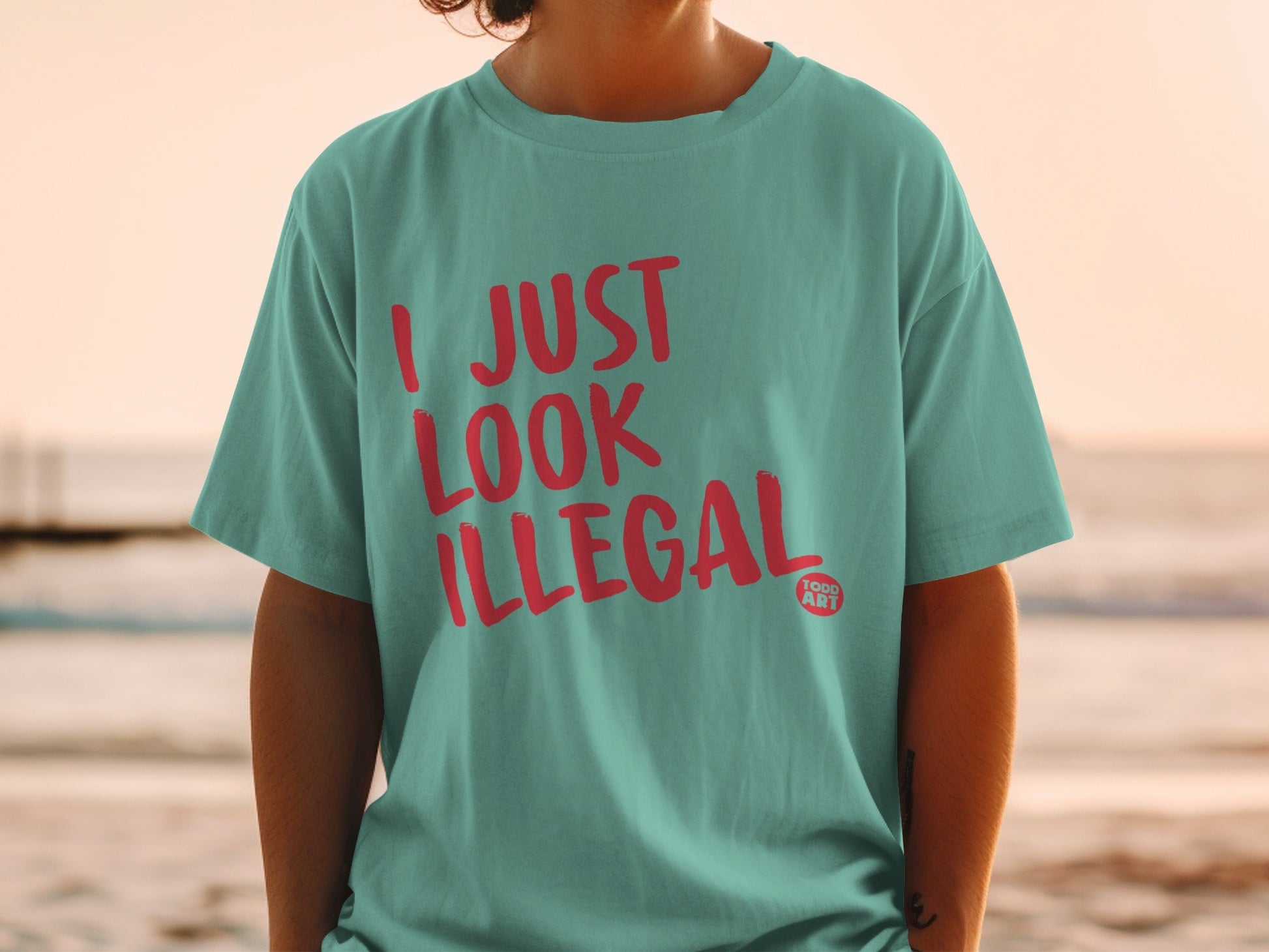 I Just Look Illegal Graphic T-Shirt Authentic Design
