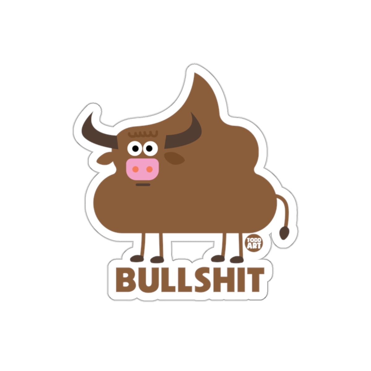 Cartoon Bull Illustration from Todd Art Design Stickers