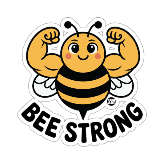 Happy Muscular Bee Strong Cute Bee BEE STRONG Sticker