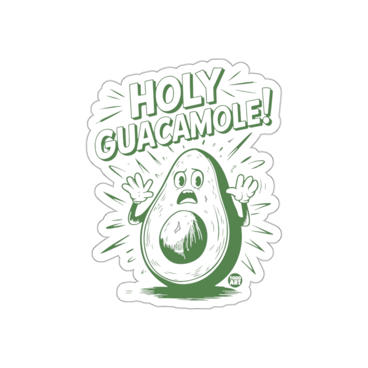 Holy Guacamole Avocado Funny Graphic Sticker