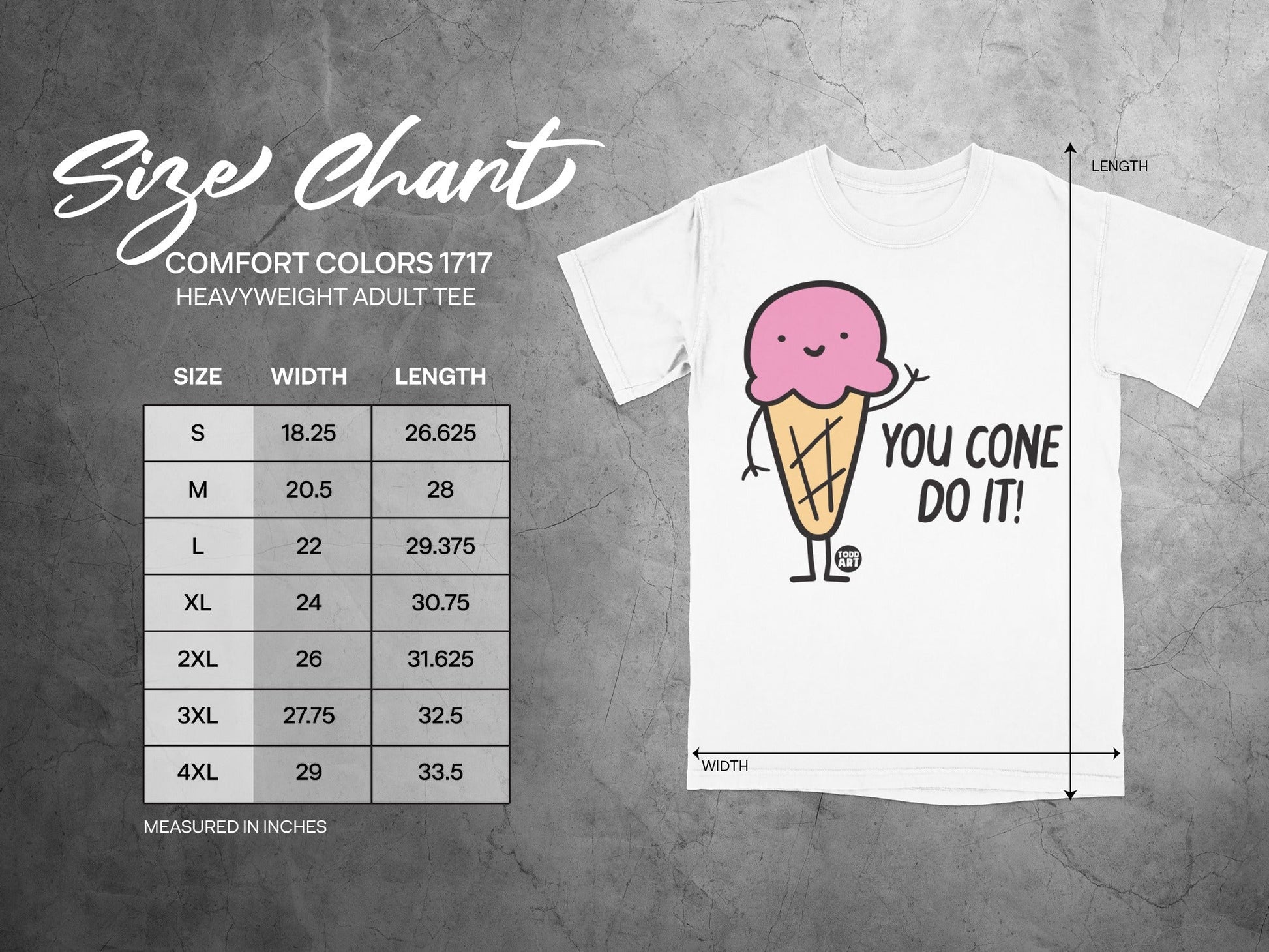 You Cone Do It Ice Cream Graphic Tee Shirt