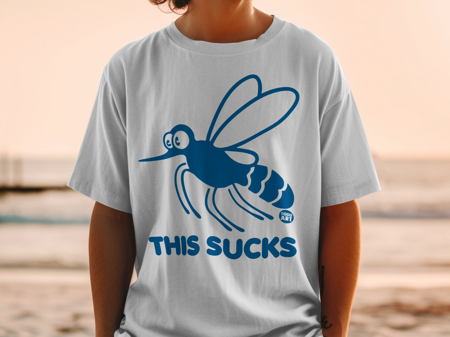 Funny Mosquito Design Graphic 'This Sucks' T-shirt Product