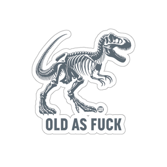Old As Fuck Dinosaur Skeleton Sticker
