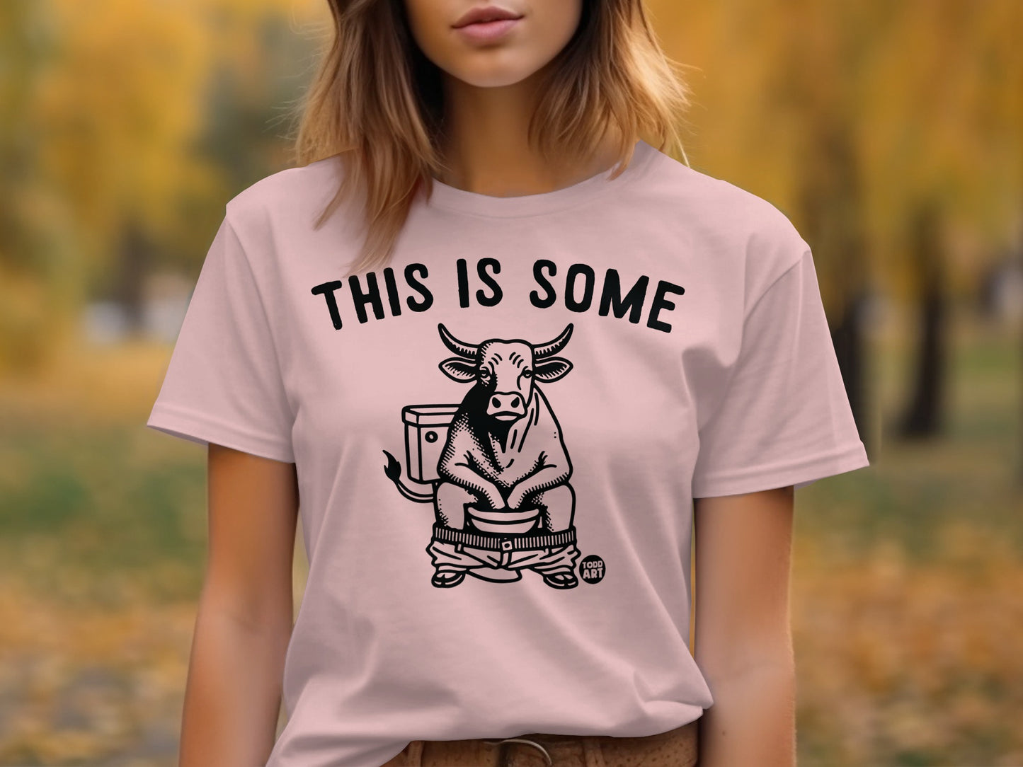 Funny Sitting Bull Graphic Design T-shirt product