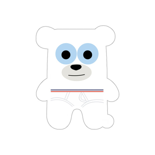Cute Polar Bear Design with Blue Eyes Sticker