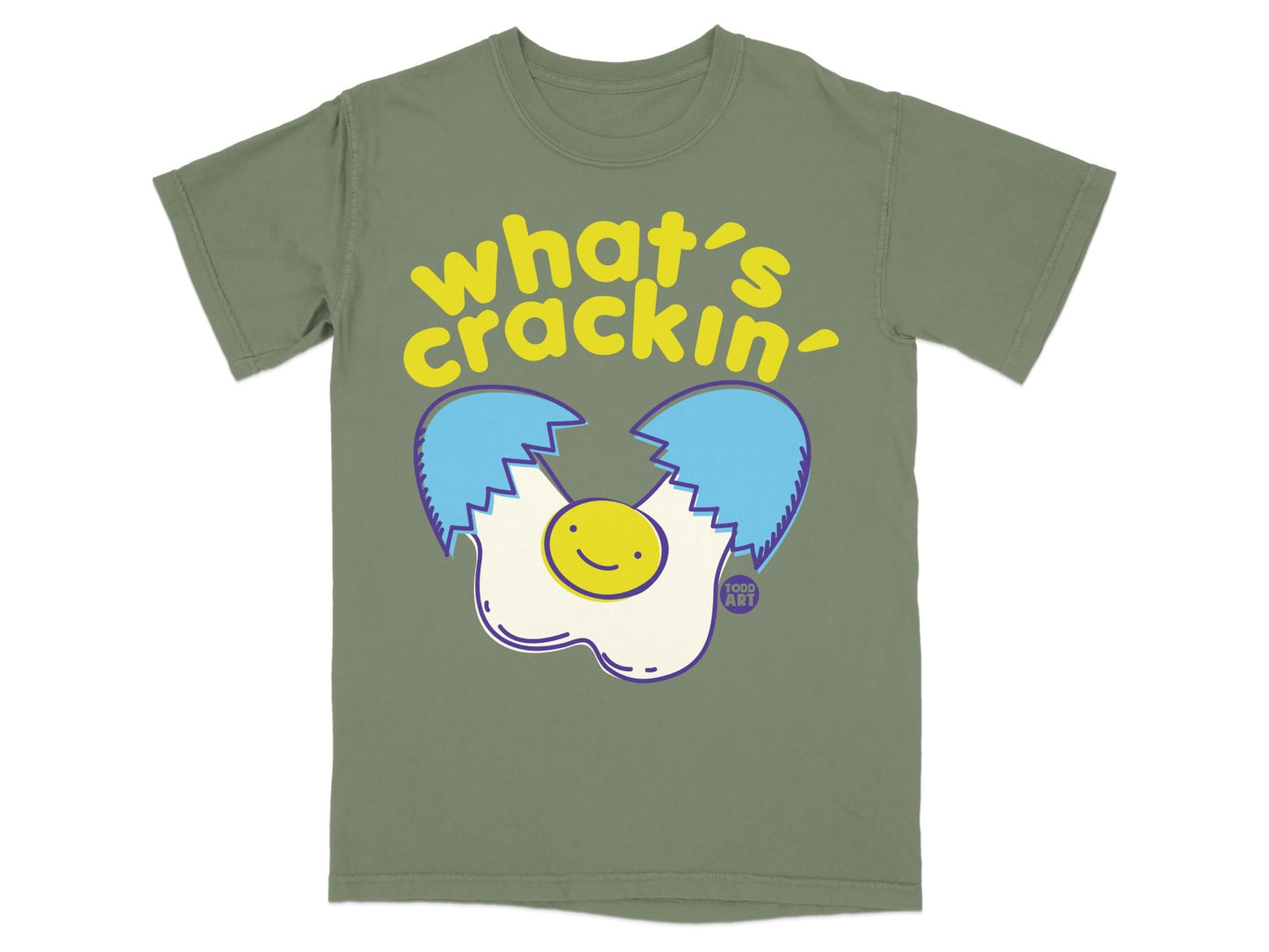 What's Crackin Egg and Smiley Face Todd Art T-shirt