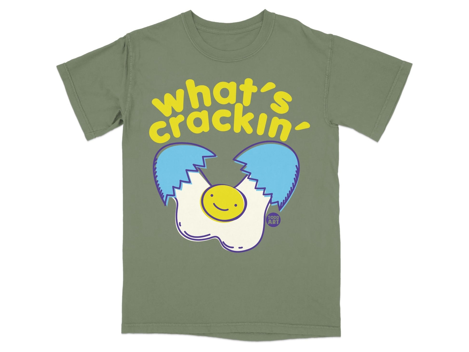 What's Crackin Egg and Smiley Face Todd Art T-shirt