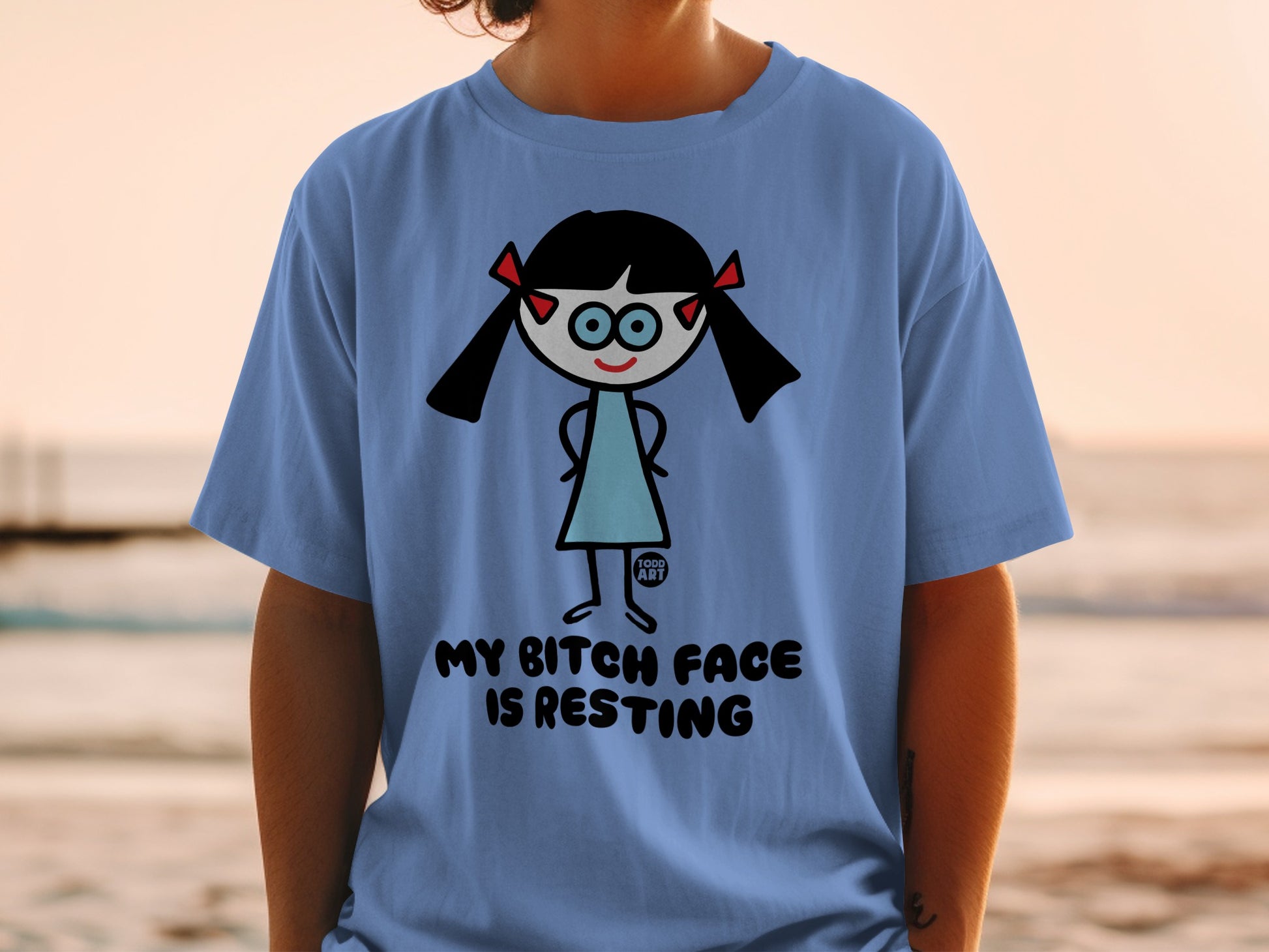 My Bitch Face Is Resting Funny Character T-Shirt