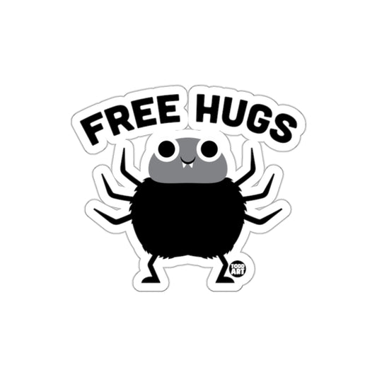 Cute Spider Free Hugs Sticker for Fun Lovers