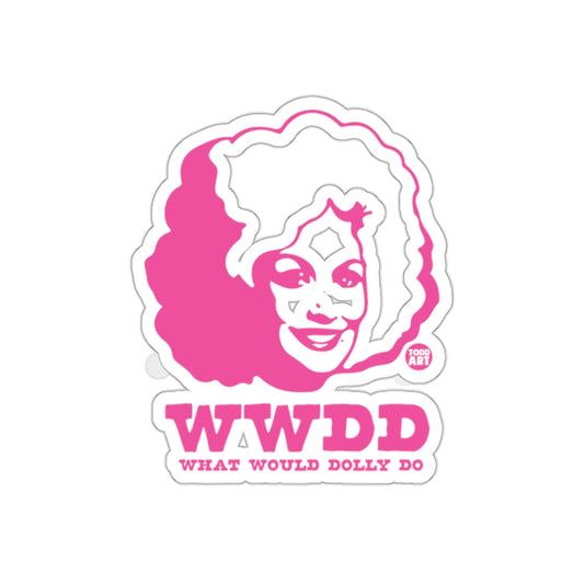 Wwdd What Would Dolly Do Pink Graphic sticker