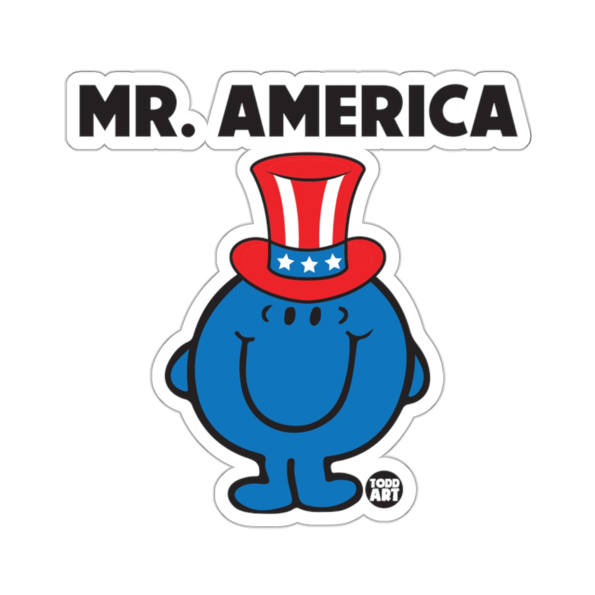 Mr. America Character with Top Hat sticker