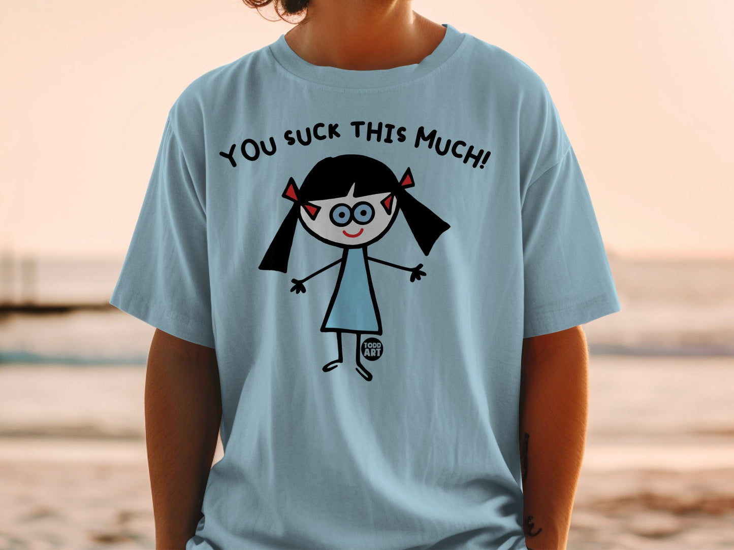 You Suck This Much Funny Cartoon Character T-Shirt