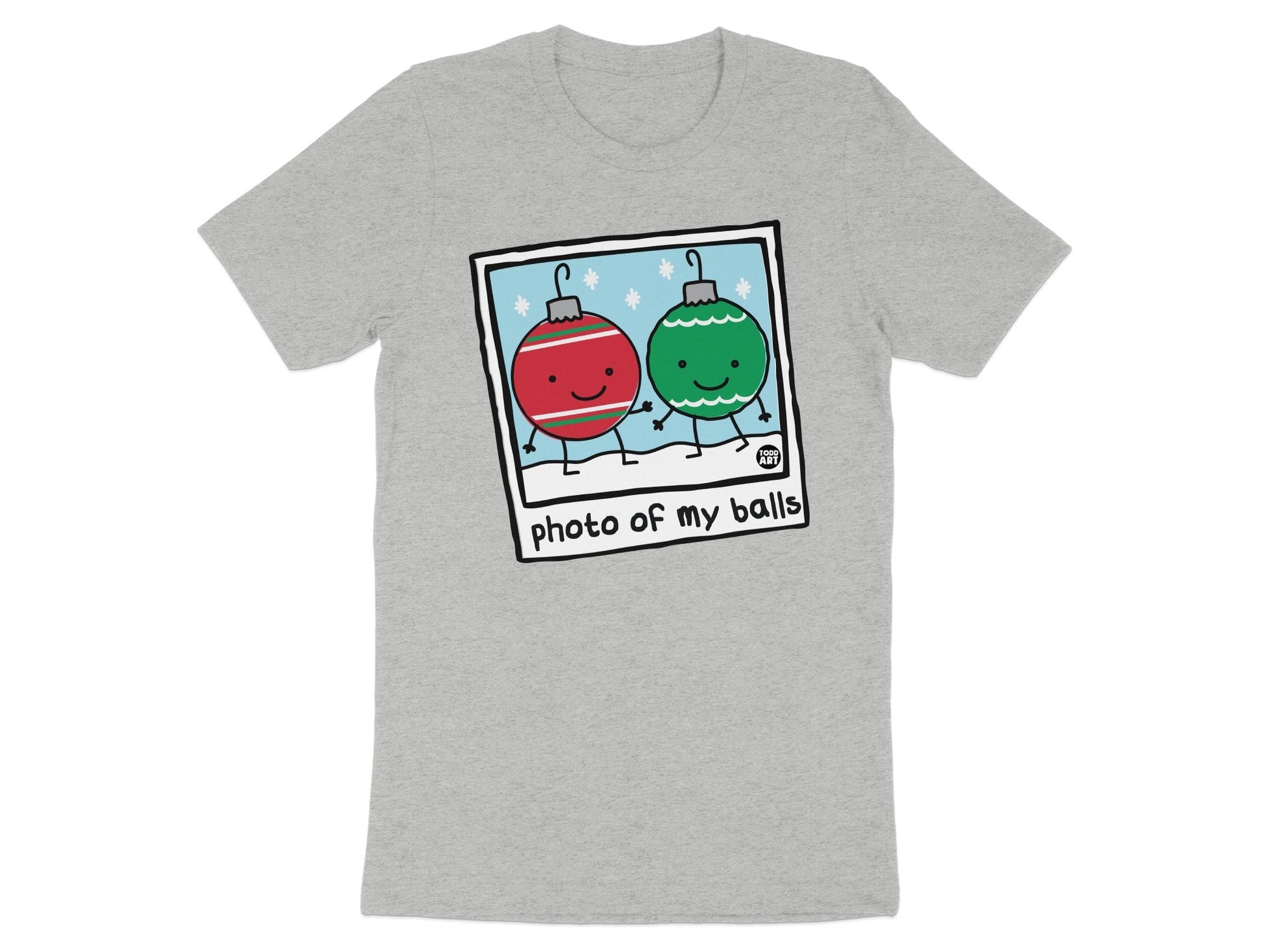 Funny Holiday 'Photo of My Balls' Design T-Shirt