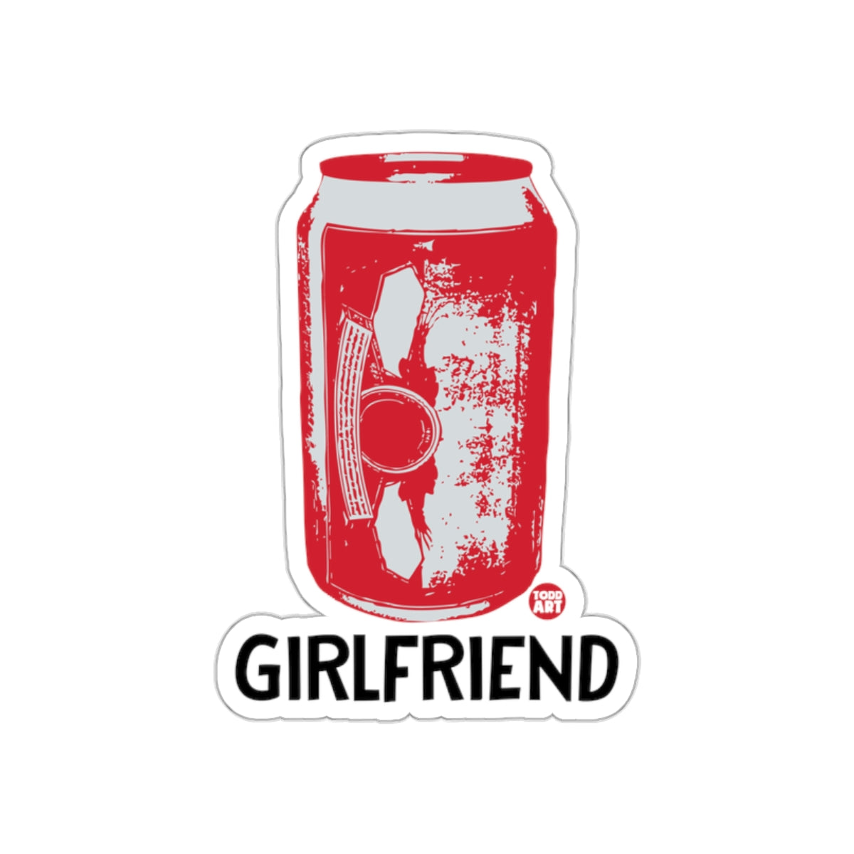 Girlfriend Soda Can Pop Art Sticker Product