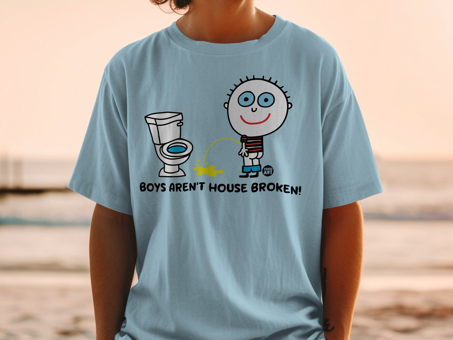 Boys Aren't House Broken Funny Graphic T-Shirt