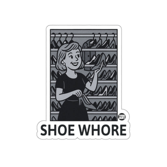 Shoe Whore Woman Shopping Shoes Sticker Decal