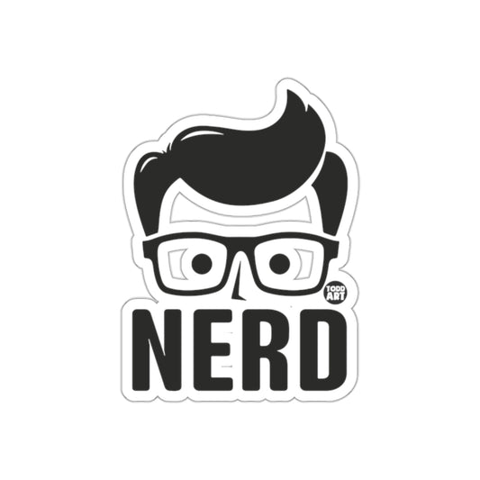 NERD With Glasses Head Todd Art Graphic Design Stickers