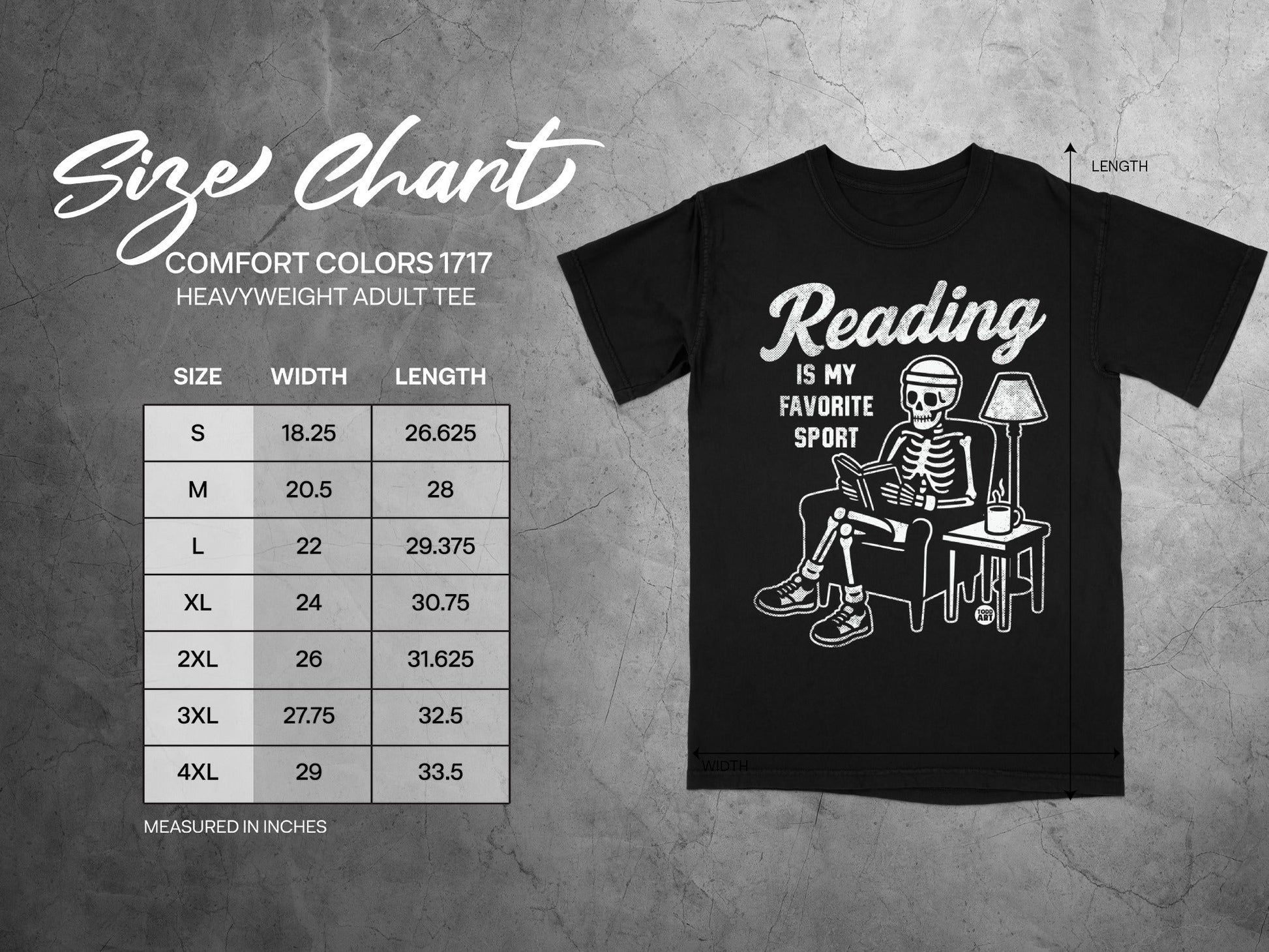 Reading is My Favorite Sport Skeleton Tee