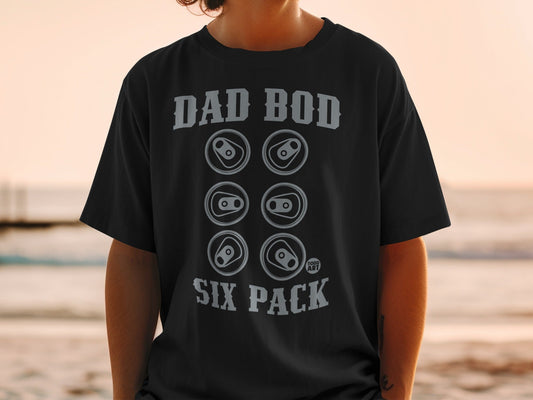 Dad Bod Six Pack Funny Humor Graphic Tee Shirt